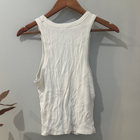 Good American Ivory Ribbed Tank Top - Picture 4 of 4